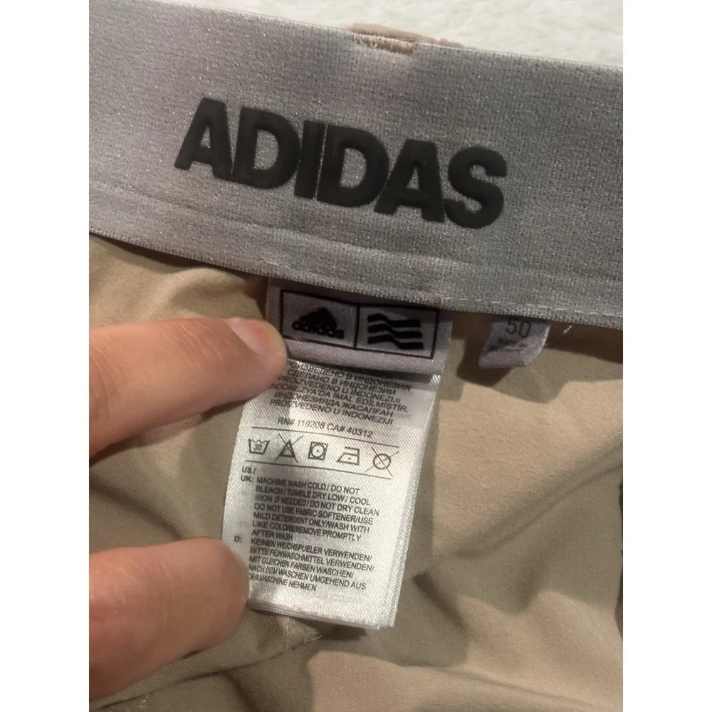 Adidas Ultimate 365 Golf Chino Shorts Men's Size 50 Khaki Flat Front Stretch